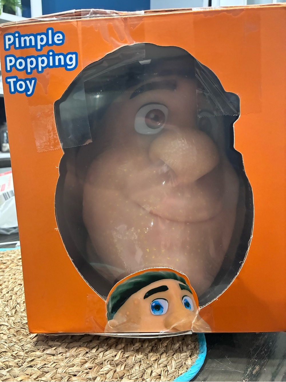 Pimple Popping Toy Plush Squishy - Orange Skin-Tone Figure